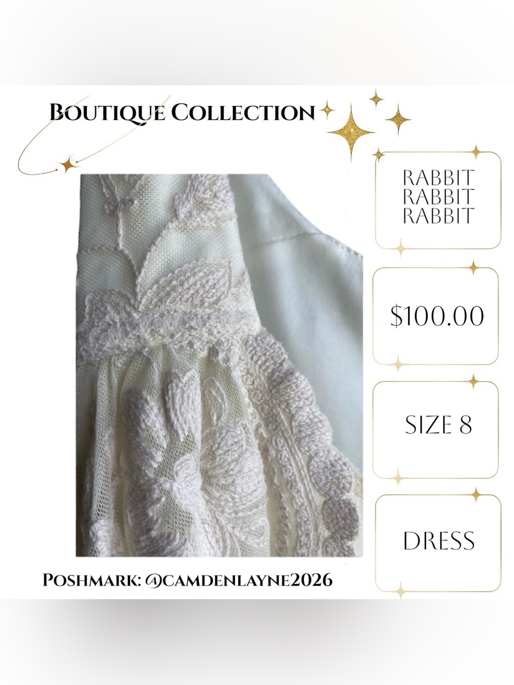 Rabbit Rabbit Rabbit White Lace Midi Dress - Picture 13 of 14